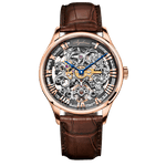 WATCHshopin Rose Gold Leather Strap Agelocer Bosch Series