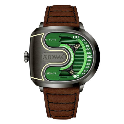 Atowak 手表 Atowak Ettore Drift 4-Arm Wandering Hour Dark Green Watches