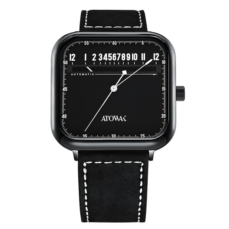 Atowak Window Black Dial Classic Man's Automatic Watch-WATCHshopin
