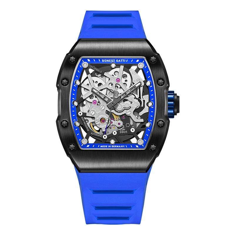 Bonest Gatti SuperSpeed Racing series watches Black-Blue Bonest Gatti 9905Rubber Man's Black-Blue Automatic Watch 的副本