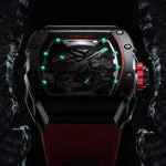 Bonest Gatti SuperSpeed Racing series watches Black Bonest Gatti 9901-A6-10 Rubber Black Mens Automatic watches, Cool Unique Mechanical Watch
