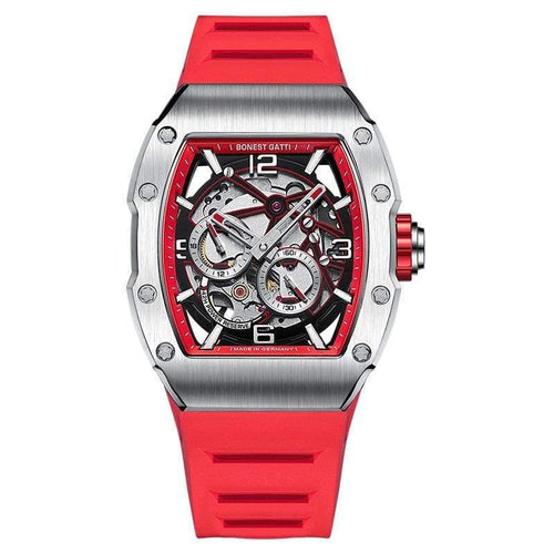 Bonest Gatti SuperSpeed Racing series watches RED Bonest Gatti 9903 Rubber Man's Red Automatic Watch