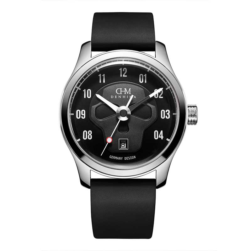 Steel - black watch strap