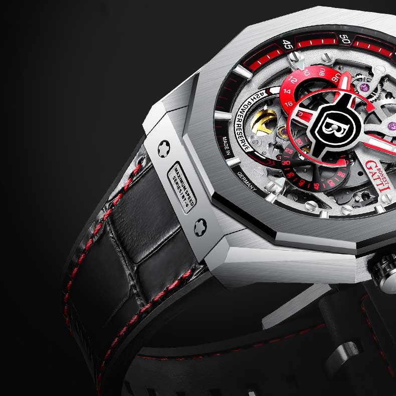 Gatti Racing Bonest Gatti 7601  Man's Red Automatic Watch