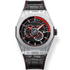 Gatti Racing Leather Strap Bonest Gatti 8601 Red Automatic Watch