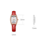 2020 New Rectangular Leather Waterproof Lady's Quartz Watch-WATCHshopin