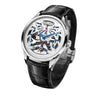 WATCHshopin Agelocer Schwarzwald II Series Men's Crystal Inlaid Hollow Mechanical Watch