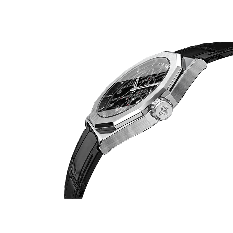 WATCHshopin Agelocer Schwarzwald Series Ceramics Hollow Men's Mechanical Watch