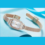 2020 New Rectangular Steel Waterproof Lady's Quartz Watch-WATCHshopin