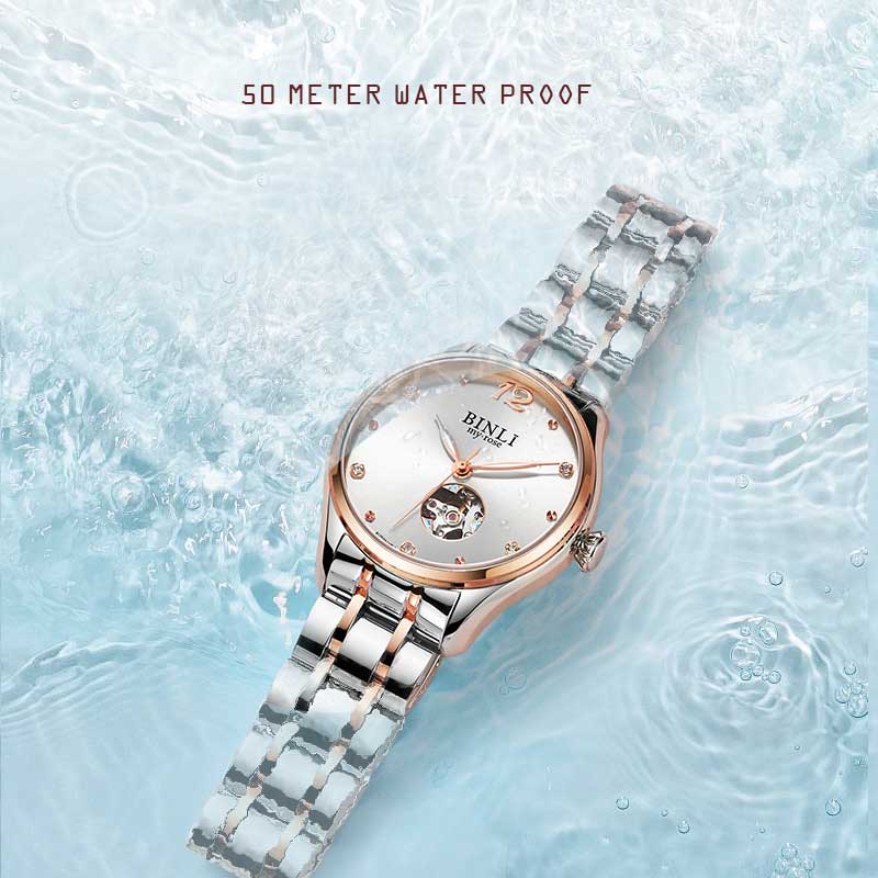 2020 New Waterproof Lady's Automatic Mechanical Watch Jewelry Set-WATCHshopin