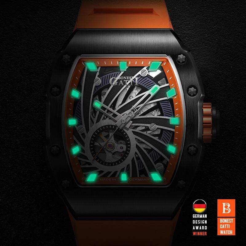 Bonest Gatti 9901-A1-5 Rubber Man's Automatic Watch-WATCHshopin
