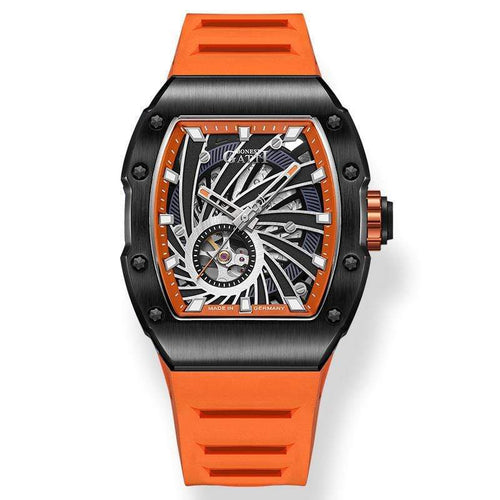 WATCHshopin ORANGE Bonest Gatti 9901-A1-5 Rubber Man's Orange Automatic Watch