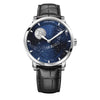 WATCHshopin Silver Agelocer Astronomer Series II Leather Men's Mechanical Watch