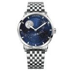 WATCHshopin Silver Agelocer Astronomer Series II Stainless Steel Strap Men's Mechanical Watch