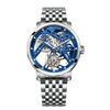 WATCHshopin Silver-Steel strap Agelocer Tourbillon Series II Men's Hollow Mechanical Watch