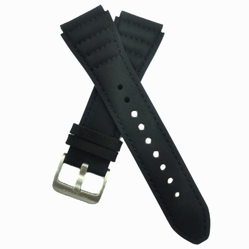 Black Leather Strap With Black Stitching-WATCHshopin