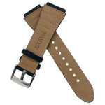 Blue Leather Strap With White Stitching-WATCHshopin